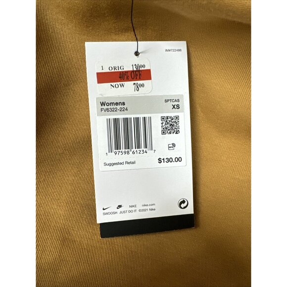 Nike Sportswear Tech Fleece Women's Oversized Hoodie (FV6322-224, Flax/Black)XS - Picture 5 of 6